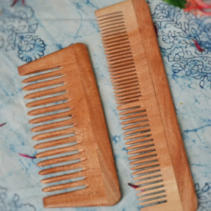 Almitra Sustainables Neem Comb Pack of 2 (Small & Large)