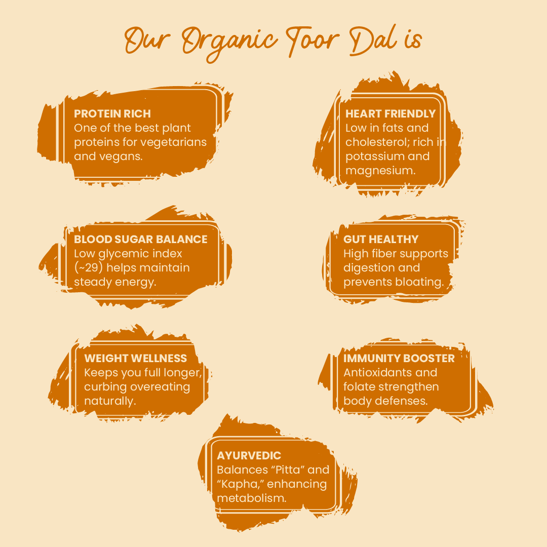 Praakritik Organic Tuvar Dal 500 G