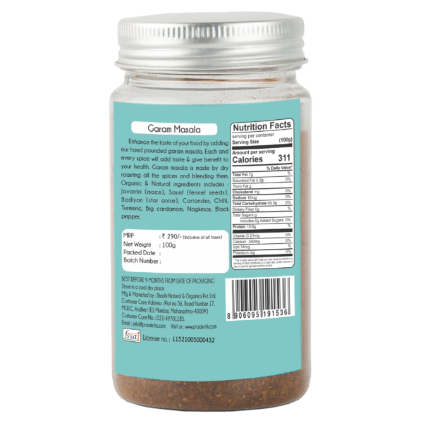 Praakritik Natural Garam Masala 100 G