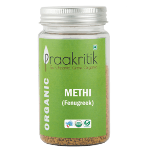 Praakritik Organic Methi(Fenugreek) Seed 100 G