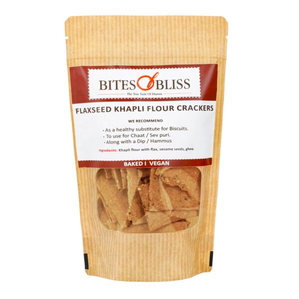 Bites of Bliss Khapli Flaxseed Crackers