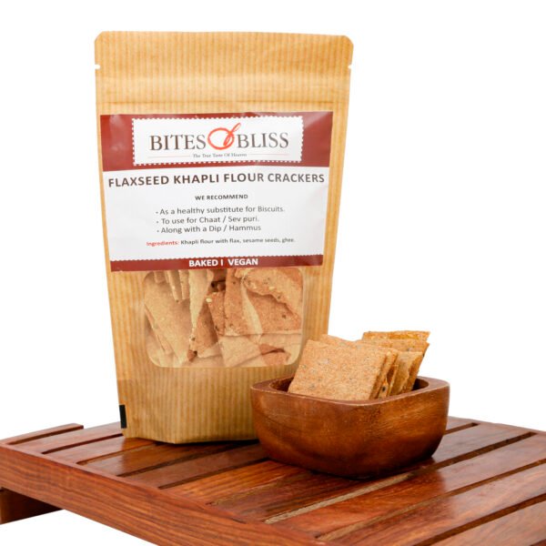Bites of Bliss Khapli Flaxseed Crackers