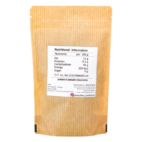 Bites of Bliss Jowar N Ginger Crackers