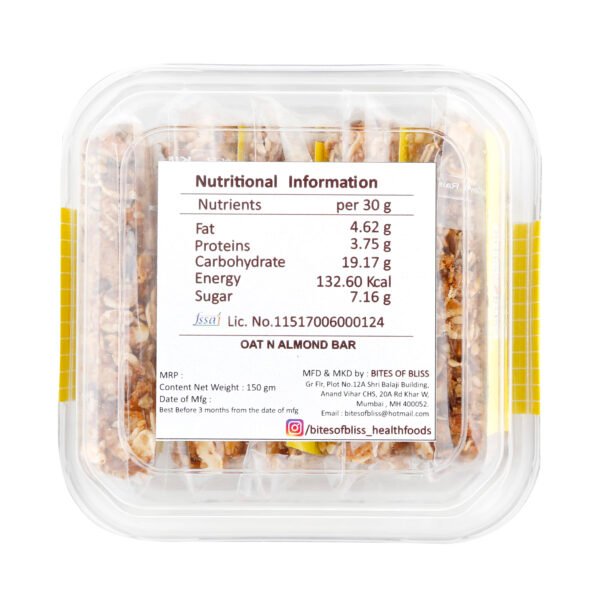 Bites of Bliss Oats N Almond Bar - Image 3