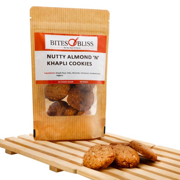 Bites of Bliss Nutty Almond Khapli Cookies
