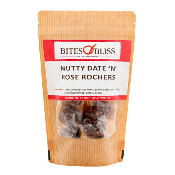 Bites of Bliss Nutty Date Rose Rochers