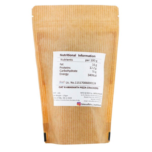 Bites of Bliss Oat N Amaranth Pizza Crackers