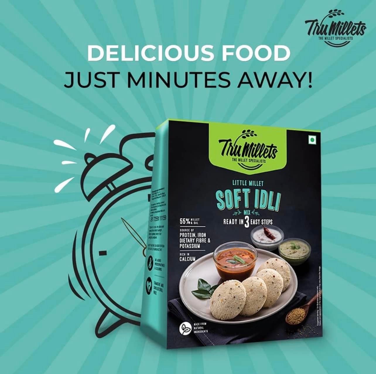 Trumillets LITTLE MILLET SOFT IDLI MIX ,250 gm (Pack of 1)